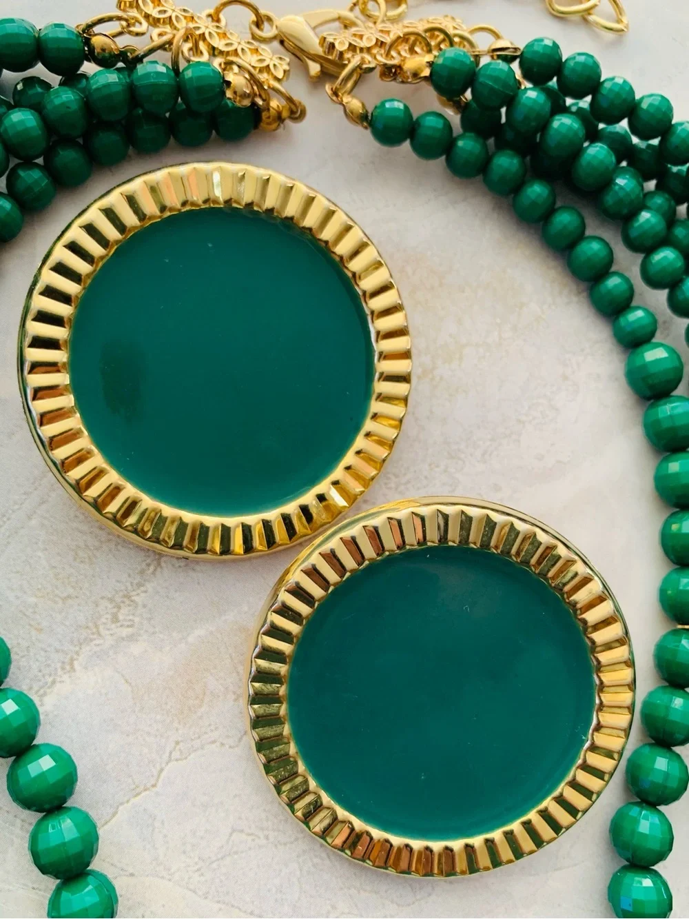 Vintage beautiful emerald